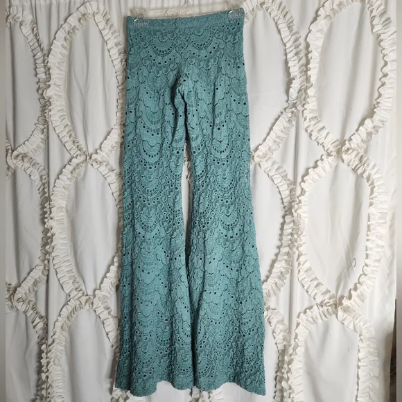 Nightcap X Free People Spanish Bells Seafoam Green Lace Sz 1 XS/S - Picture 3 of 5